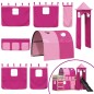 vidaXL Etagenbett mit Rutsche und Gardinen Rosa 90x200 cm vidaXL Etagenbett mit Rutsche und Gardinen Rosa 90x200 cm