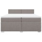 vidaXL Boxspringbett mit Matratze Taupe 200x200 cm Stoff vidaXL Boxspringbett mit Matratze Taupe 200x200 cm Stoff