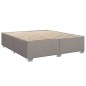 vidaXL Boxspringbett mit Matratze Taupe 200x200 cm Stoff vidaXL Boxspringbett mit Matratze Taupe 200x200 cm Stoff