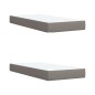 vidaXL Boxspringbett mit Matratze Taupe 200x200 cm Stoff vidaXL Boxspringbett mit Matratze Taupe 200x200 cm Stoff