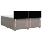 vidaXL Boxspringbett mit Matratze Taupe 200x200 cm Stoff vidaXL Boxspringbett mit Matratze Taupe 200x200 cm Stoff