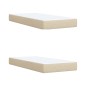 vidaXL Boxspringbett mit Matratze Creme 200x200 cm Stoff vidaXL Boxspringbett mit Matratze Creme 200x200 cm Stoff