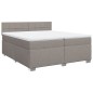 vidaXL Boxspringbett mit Matratze Taupe 200x200 cm Stoff vidaXL Boxspringbett mit Matratze Taupe 200x200 cm Stoff