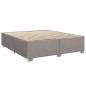 vidaXL Boxspringbett mit Matratze Taupe 200x200 cm Stoff vidaXL Boxspringbett mit Matratze Taupe 200x200 cm Stoff