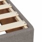 vidaXL Boxspringbett mit Matratze Taupe 200x200 cm Stoff vidaXL Boxspringbett mit Matratze Taupe 200x200 cm Stoff