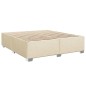 vidaXL Boxspringbett mit Matratze Creme 200x200 cm Stoff vidaXL Boxspringbett mit Matratze Creme 200x200 cm Stoff
