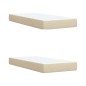 vidaXL Boxspringbett mit Matratze Creme 200x200 cm Stoff vidaXL Boxspringbett mit Matratze Creme 200x200 cm Stoff