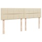 vidaXL Boxspringbett mit Matratze Creme 200x200 cm Stoff vidaXL Boxspringbett mit Matratze Creme 200x200 cm Stoff