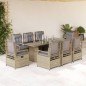 vidaXL 9-tlg. Garten-Essgruppe mit Kissen Beige Poly Rattan vidaXL 9-tlg. Garten-Essgruppe mit Kissen Beige Poly Rattan