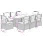 vidaXL 9-tlg. Garten-Essgruppe mit Kissen Beige Poly Rattan vidaXL 9-tlg. Garten-Essgruppe mit Kissen Beige Poly Rattan
