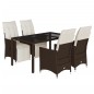 vidaXL 5-tlg. Garten-Bistro-Set mit Kissen Braun Poly Rattan vidaXL 5-tlg. Garten-Bistro-Set mit Kissen Braun Poly Rattan