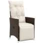 vidaXL 5-tlg. Garten-Bistro-Set mit Kissen Braun Poly Rattan vidaXL 5-tlg. Garten-Bistro-Set mit Kissen Braun Poly Rattan