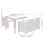 vidaXL 5-tlg. Garten-Bistro-Set mit Kissen Braun Poly Rattan vidaXL 5-tlg. Garten-Bistro-Set mit Kissen Braun Poly Rattan