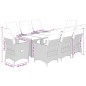 vidaXL 9-tlg. Garten-Bistro-Set mit Kissen Grau Poly Rattan vidaXL 9-tlg. Garten-Bistro-Set mit Kissen Grau Poly Rattan
