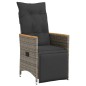 vidaXL 5-tlg. Garten-Bistro-Set mit Kissen Grau Poly Rattan vidaXL 5-tlg. Garten-Bistro-Set mit Kissen Grau Poly Rattan