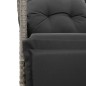 vidaXL 5-tlg. Garten-Bistro-Set mit Kissen Grau Poly Rattan vidaXL 5-tlg. Garten-Bistro-Set mit Kissen Grau Poly Rattan
