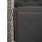 vidaXL 7-tlg. Garten-Bistro-Set mit Kissen Grau Poly Rattan vidaXL 7-tlg. Garten-Bistro-Set mit Kissen Grau Poly Rattan