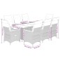 vidaXL 9-tlg. Garten-Bistro-Set mit Kissen Grau Poly Rattan vidaXL 9-tlg. Garten-Bistro-Set mit Kissen Grau Poly Rattan