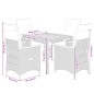vidaXL 5-tlg. Garten-Bistro-Set mit Kissen Schwarz Poly Rattan vidaXL 5-tlg. Garten-Bistro-Set mit Kissen Schwarz Poly Rattan