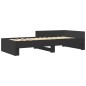 vidaXL Bettgestell Schwarz 90x200 cm Holzwerkstoff vidaXL Bettgestell Schwarz 90x200 cm Holzwerkstoff