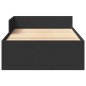 vidaXL Bettgestell Schwarz 90x200 cm Holzwerkstoff vidaXL Bettgestell Schwarz 90x200 cm Holzwerkstoff