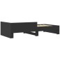 vidaXL Bettgestell Schwarz 90x200 cm Holzwerkstoff vidaXL Bettgestell Schwarz 90x200 cm Holzwerkstoff