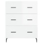 Highboard Hochglanz-Weiß 69,5x34x180 cm Holzwerkstoff Highboard Hochglanz-Weiß 69,5x34x180 cm Holzwerkstoff