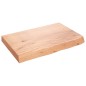 vidaXL Tischplatte Hellbraun 60x40x(2-6) cm Massivholz Eiche Behandelt vidaXL Tischplatte Hellbraun 60x40x(2-6) cm Massivholz Eiche Behandelt