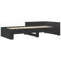 vidaXL Bettgestell Schwarz 75x190 cm Holzwerkstoff vidaXL Bettgestell Schwarz 75x190 cm Holzwerkstoff
