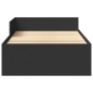 vidaXL Bettgestell Schwarz 75x190 cm Holzwerkstoff vidaXL Bettgestell Schwarz 75x190 cm Holzwerkstoff