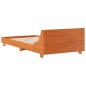 vidaXL Massivholzbett ohne Matratze Wachsbraun 75x190 cm Kiefernholz vidaXL Massivholzbett ohne Matratze Wachsbraun 75x190 cm Kiefernholz