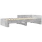 vidaXL Bettgestell Betongrau 100x200 cm Holzwerkstoff vidaXL Bettgestell Betongrau 100x200 cm Holzwerkstoff
