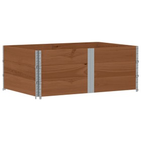vidaXL Paletten-Aufsatzrahmen 3 Stk. Braun 150x100cm Massivholz Kiefer