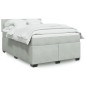 vidaXL Boxspringbett mit Matratze Hellgrau 140x190 cm Samt vidaXL Boxspringbett mit Matratze Hellgrau 140x190 cm Samt