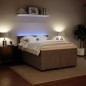 vidaXL Boxspringbett mit Matratze Hellgrau 140x190 cm Samt vidaXL Boxspringbett mit Matratze Hellgrau 140x190 cm Samt
