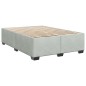 vidaXL Boxspringbett mit Matratze Hellgrau 140x190 cm Samt vidaXL Boxspringbett mit Matratze Hellgrau 140x190 cm Samt