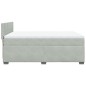 vidaXL Boxspringbett mit Matratze Hellgrau 140x190 cm Samt vidaXL Boxspringbett mit Matratze Hellgrau 140x190 cm Samt