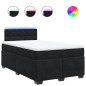 vidaXL Boxspringbett mit Matratze Schwarz 120x200 cm Samt vidaXL Boxspringbett mit Matratze Schwarz 120x200 cm Samt