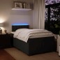 vidaXL Boxspringbett mit Matratze Schwarz 120x200 cm Samt vidaXL Boxspringbett mit Matratze Schwarz 120x200 cm Samt