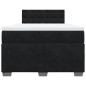 vidaXL Boxspringbett mit Matratze Schwarz 120x200 cm Samt vidaXL Boxspringbett mit Matratze Schwarz 120x200 cm Samt