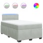 vidaXL Boxspringbett mit Matratze Hellgrau 120x200 cm Samt vidaXL Boxspringbett mit Matratze Hellgrau 120x200 cm Samt