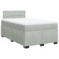 vidaXL Boxspringbett mit Matratze Hellgrau 120x200 cm Samt vidaXL Boxspringbett mit Matratze Hellgrau 120x200 cm Samt