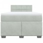 vidaXL Boxspringbett mit Matratze Hellgrau 120x200 cm Samt vidaXL Boxspringbett mit Matratze Hellgrau 120x200 cm Samt