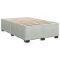 vidaXL Boxspringbett mit Matratze Hellgrau 120x200 cm Samt vidaXL Boxspringbett mit Matratze Hellgrau 120x200 cm Samt