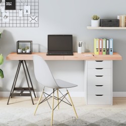 Tischplatte 160x50x6 cm Massivholz Eiche Unbehandelt