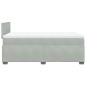 vidaXL Boxspringbett mit Matratze Hellgrau 120x200 cm Samt vidaXL Boxspringbett mit Matratze Hellgrau 120x200 cm Samt