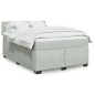 vidaXL Boxspringbett mit Matratze Hellgrau 140x190 cm Samt vidaXL Boxspringbett mit Matratze Hellgrau 140x190 cm Samt