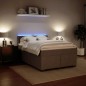 vidaXL Boxspringbett mit Matratze Hellgrau 140x190 cm Samt vidaXL Boxspringbett mit Matratze Hellgrau 140x190 cm Samt