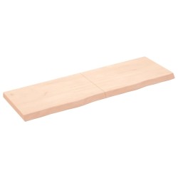 Tischplatte 160x50x6 cm Massivholz Eiche Unbehandelt