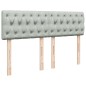 vidaXL Boxspringbett mit Matratze Hellgrau 140x190 cm Samt vidaXL Boxspringbett mit Matratze Hellgrau 140x190 cm Samt